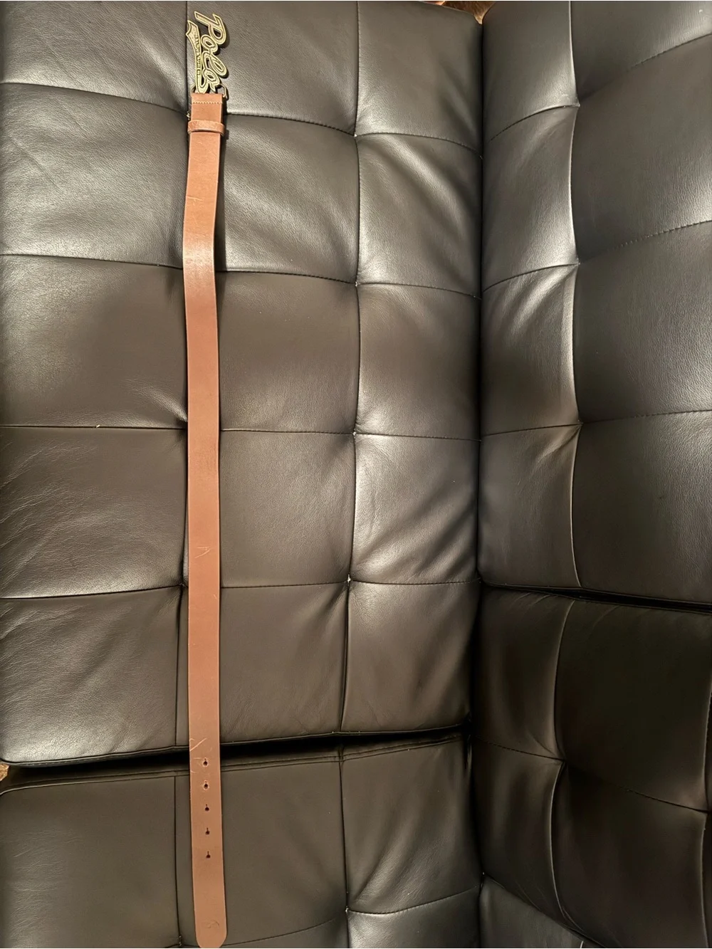 Polo Ralph Lauren Leather Big Buckle Belt